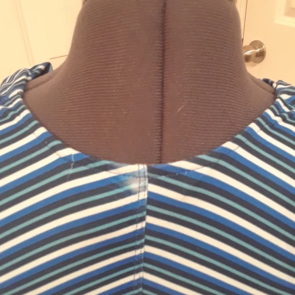 Blue Striped Scoop Dress - Picture 6 of 6